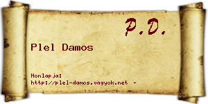 Plel Damos névjegykártya